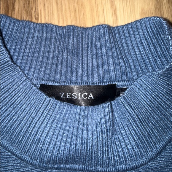 ZESICA TURTLENECK BATWING SLEEVE RIBBED KNIT SWEATER - Picture 4 of 4